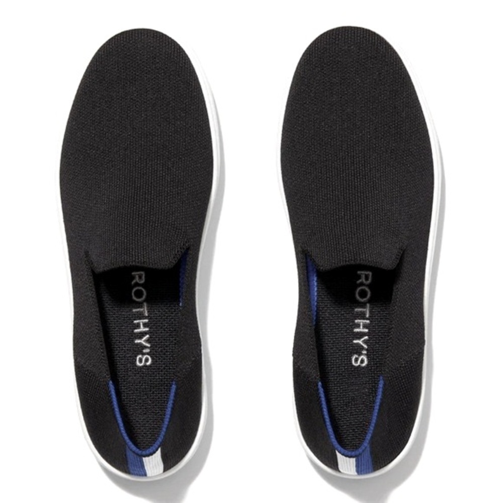 Rothy's Black and Blue Loafers